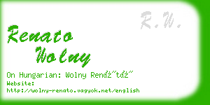 renato wolny business card
